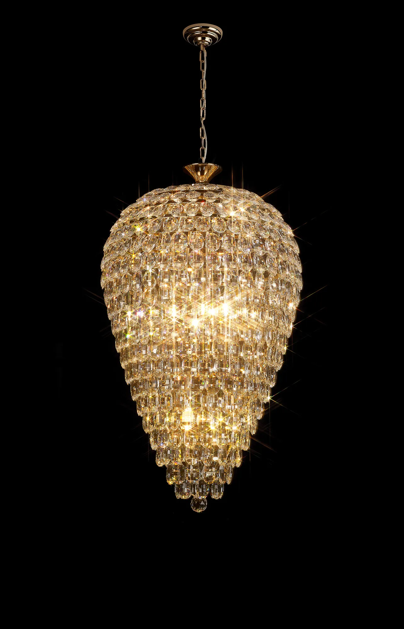 IL32886  Coniston Acorn Pendant 16 Light French Gold